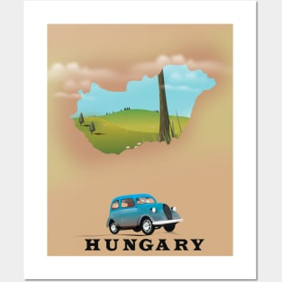 Hungary Map travel poster Posters and Art